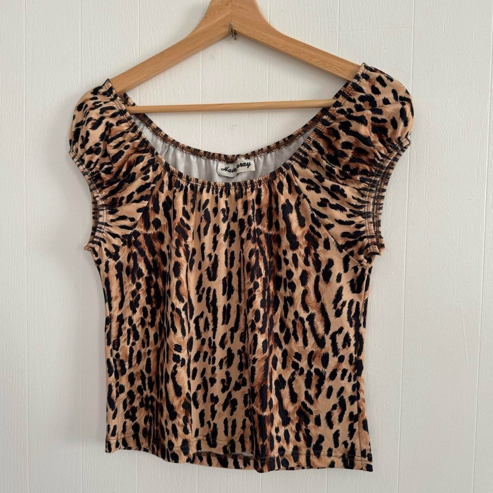 90s Hairspray cheetah top